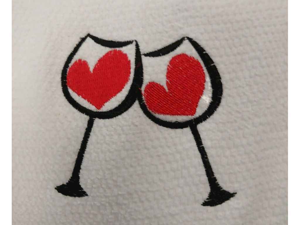 Рушник 40*60 махровий (однонитка), щ. БІЛИЙ / 1005 Бокали ТМ DAISY Рушник 40*60 махровий (однонитка), щ. БІЛИЙ / 1005 Бокали ТМ DAISY