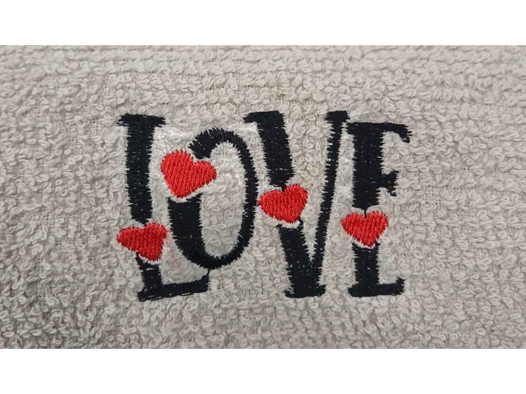 Рушник 40*60 махровий (однонитка), щ. СІРИЙ / Е2025-138 Love ТМ DAISY Рушник 40*60 махровий (однонитка), щ. СІРИЙ / Е2025-138 Love ТМ DAISY