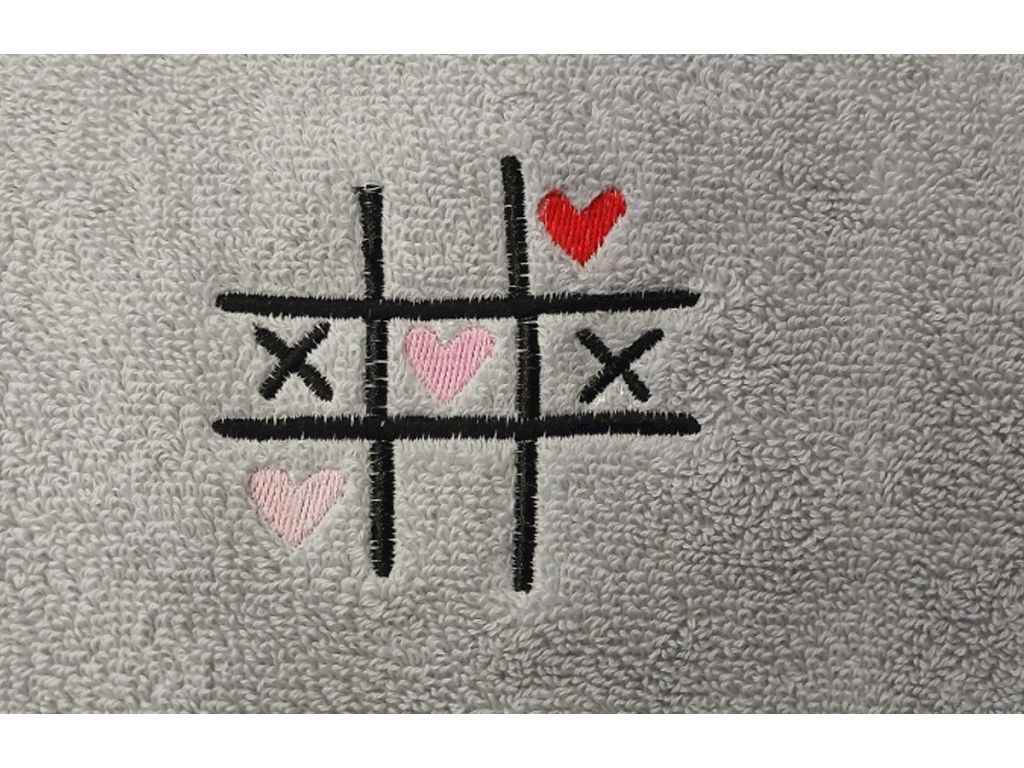 Рушник 40*60 махровий (однонитка), щ. 370 СІРИЙ / Е2025-138 Хрестики нулики ТМ DAISY Рушник 40*60 махровий (однонитка), щ. 370 СІРИЙ / Е2025-138 Хрестики нулики ТМ DAISY