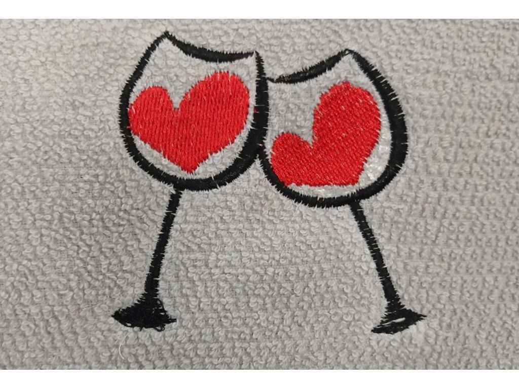 Рушник 40*70 махровий (однонитка), щ 370 БЕЖЕВИЙ / РИС еффект / 3021 Бокали ТМ DAISY Рушник 40*70 махровий (однонитка), щ 370 БЕЖЕВИЙ / РИС еффект / 3021 Бокали ТМ DAISY