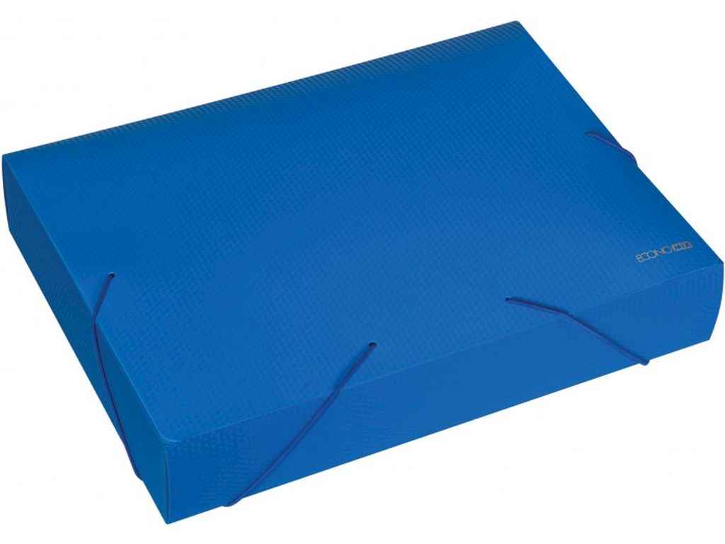Папка-бокс пластикова А4 на гумках, 60 мм, фактура діамант , синя E31405-02 ТМ ECONOMIX Папка-бокс пластикова А4 на гумках, 60 мм, фактура діамант , синя E31405-02 ТМ ECONOMIX