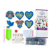 Набор брелков алмазная выкладка Патриотические BR40, 6 штук. Изображение №2