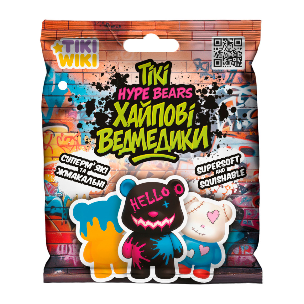 Колекційна іграшка-сквіш Хайпові ведмедики Tiki Wiki SQ027 іграшка-сюрприз Колекційна іграшка-сквіш Хайпові ведмедики Tiki Wiki SQ027 іграшка-сюрприз