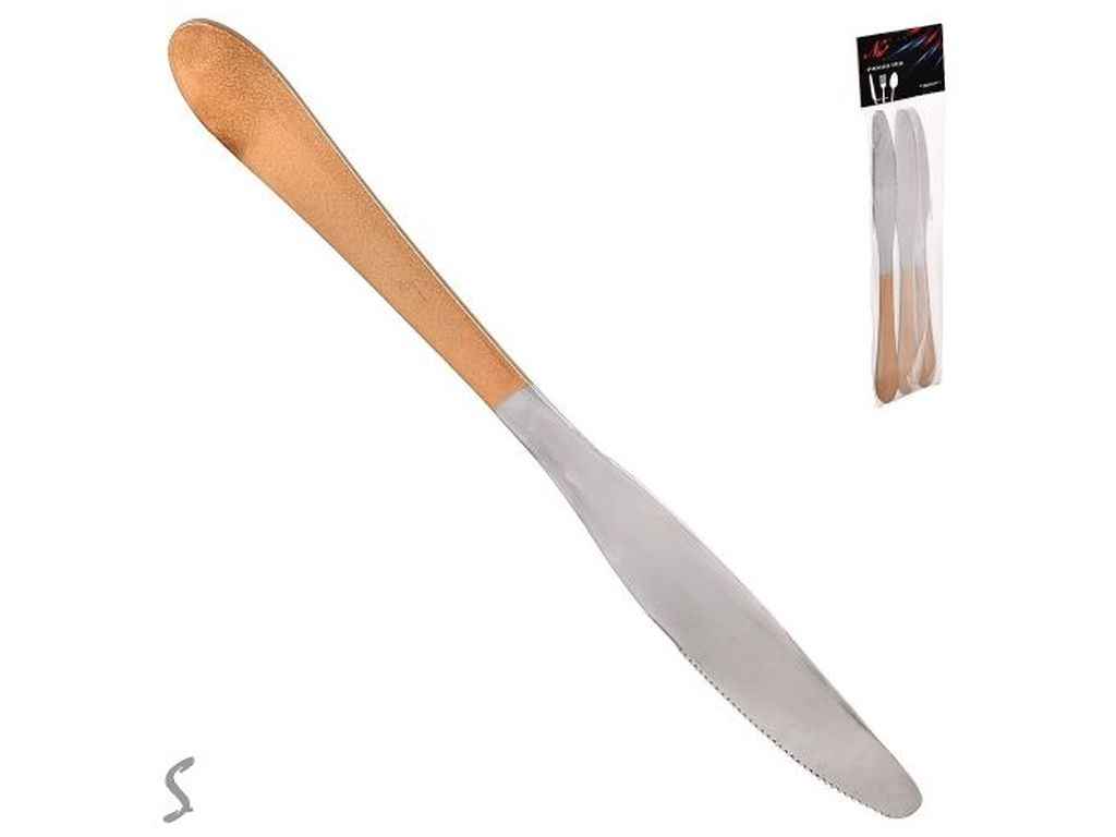 Ніж столовий 3шт SS Golden mat 22.3см R91605 ТМ STENSON Ніж столовий 3шт SS Golden mat 22.3см R91605 ТМ STENSON