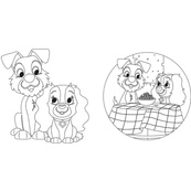 Розмальовка "Гра з кольором. Леді та Бродяга" 1426008 Disney Маля, 12 сторінок. Зображення №2