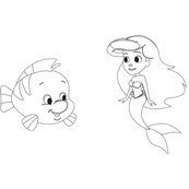 Розмальовка "Гра з кольором. Русалонька" 1426007 Disney Маля, 12 сторінок. Зображення №2