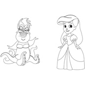 Розмальовка "Гра з кольором. Русалонька" 1426007 Disney Маля, 12 сторінок. Зображення №3