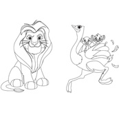 Розмальовка "Гра з кольором. Король Лев" 1426001 Disney Маля, 12 сторінок. Зображення №3