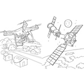 Велика книга розмальовок "Техніка та транспорт" 1736032, 64 сторінки. Зображення №4