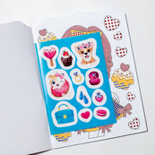 Водна розмальовка "Дівчата" 10171026, 8 сторінок, 20 наліпок. Зображення №3