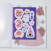 Водна розмальовка "Принцеси" 10171025, 8 сторінок, 22 наліпки. Зображення №6