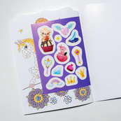 Водна розмальовка "Принцеси" 10171025, 8 сторінок, 22 наліпки. Зображення №10