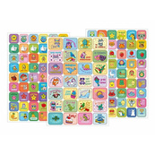 Набор наклеек "Оценки" 10106101 бирюзовые, 4 листа, 158 стикеров. Изображение №2