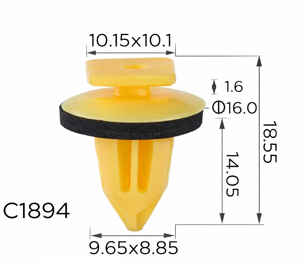 Кліпси C1894 молдингу порогів Toyota, Lexus (7681768010, 15873) ( уп. 100 шт.) Кліпси C1894 молдингу порогів Toyota, Lexus (7681768010, 15873) ( уп. 100 шт.)