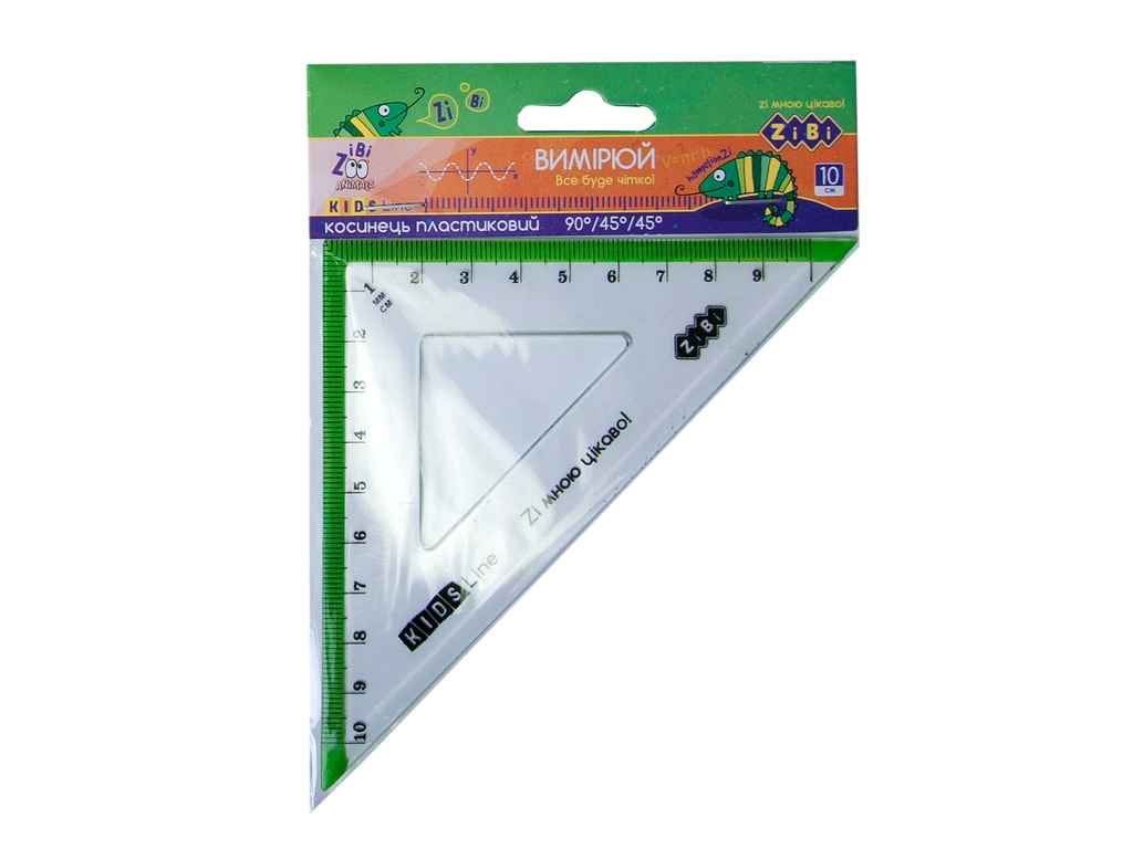 Косинець 10см з салатовою смужкою, блістер ТМ ZiBi Косинець 10см з салатовою смужкою, блістер ТМ ZiBi