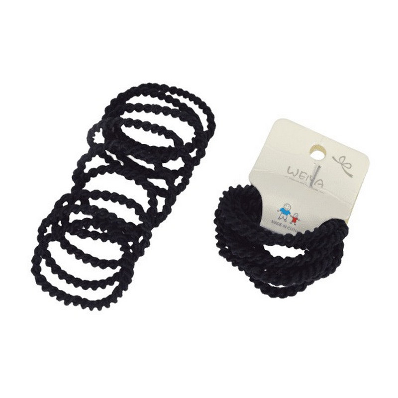 Набір резинок для волосся "Міні" 0108-322-1 чорний, 100 штук в упаковці Набір резинок для волосся "Міні" 0108-322-1 чорний, 100 штук в упаковці