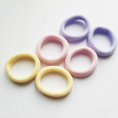 Набор резинок для волос 0108-426, 6 штук в комплекте, пастельные. Изображение №2