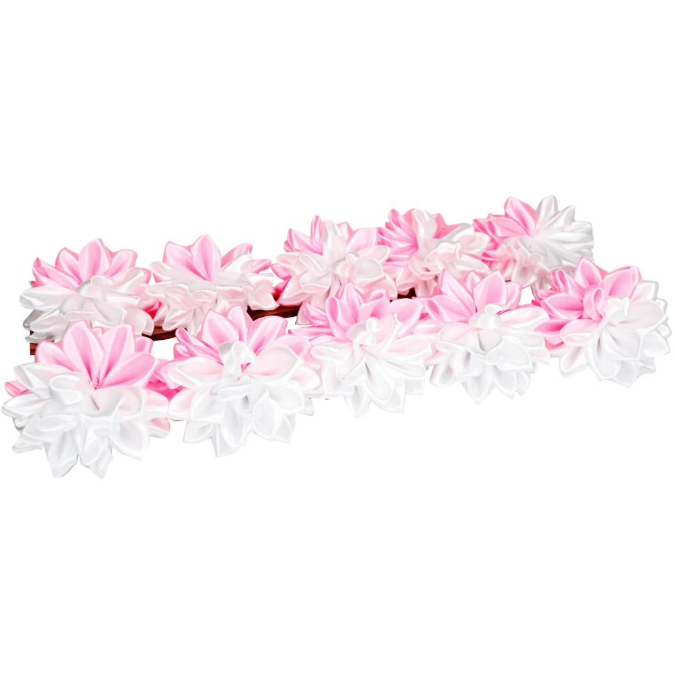 Набір резинок для волосся 0108-345, 10 штук, з бантом-квіткою Набір резинок для волосся 0108-345, 10 штук, з бантом-квіткою