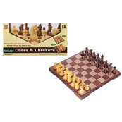 Набір настільних ігор "Шахи та шашки" 2 в 1 QX2680, 25х15х4 см, 48 фігур. Зображення №3