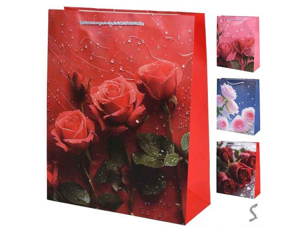 Пакет подарунковий M Roses 26*32*10см R34448-M ТМ STENSON Пакет подарунковий M Roses 26*32*10см R34448-M ТМ STENSON