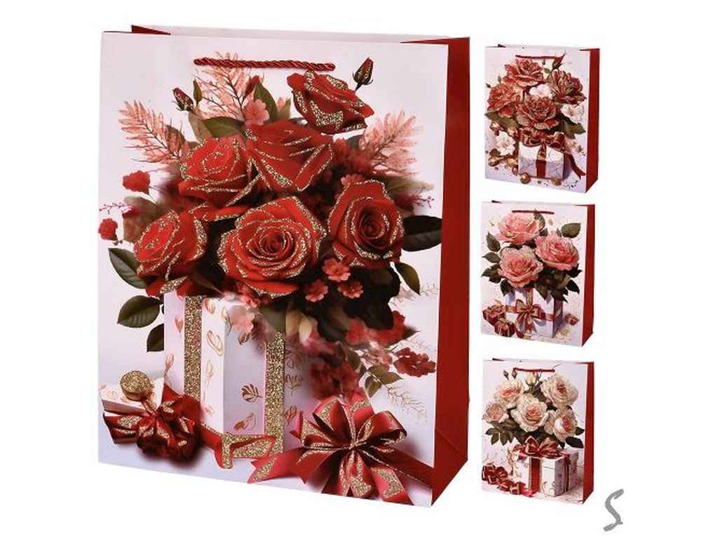 Пакет подарунковий S Flowers 18*23*10см R98415-S ТМ STENSON Пакет подарунковий S Flowers 18*23*10см R98415-S ТМ STENSON