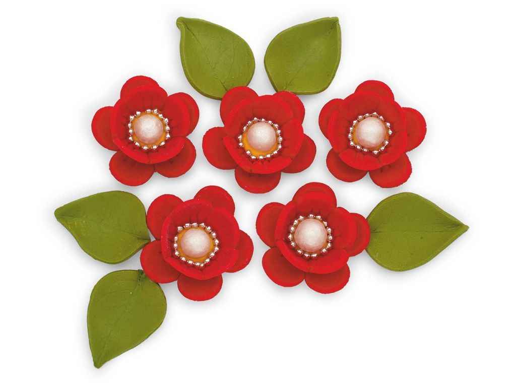 Набір прикрас Яблуневий цвіт червоний ТМУКРАСА Набір прикрас Яблуневий цвіт червоний ТМУКРАСА