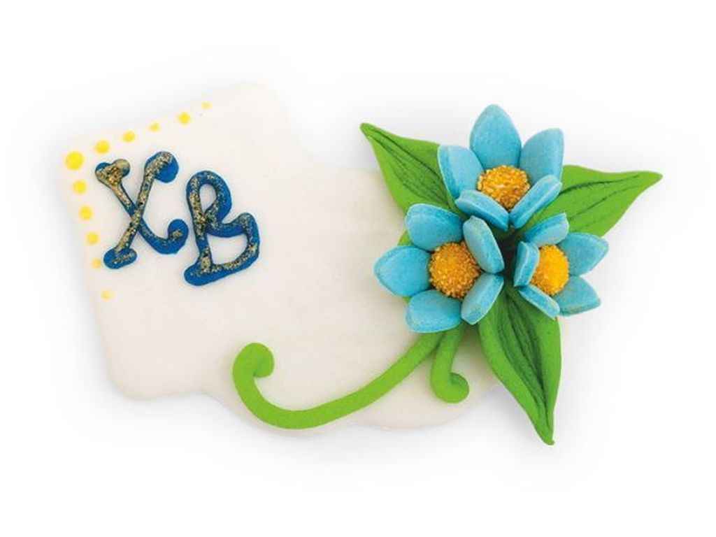 Прикраса пасхальна Звістка з квітами №4 60х50мм блакитний ТМУКРАСА Прикраса пасхальна Звістка з квітами №4 60х50мм блакитний ТМУКРАСА