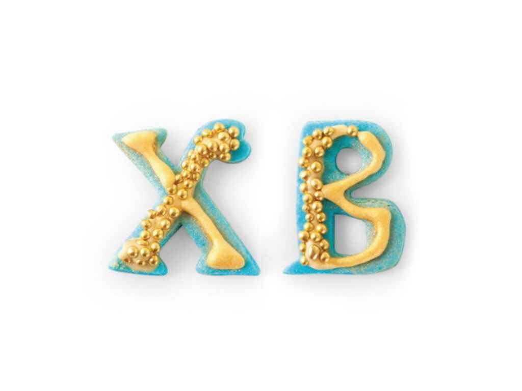 Набір літер ХВ блакитний з золотими кульками ТМУКРАСА Набір літер ХВ блакитний з золотими кульками ТМУКРАСА