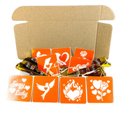 Набор хны с трафаретами для био-тату №9 henna-set-09, 9 трафаретов. Изображение №2