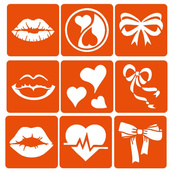 Набір хни з трафаретами для біо-тату №10 henna-set-10, 9 трафаретів. Зображення №3