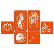 Набор цветной хны с трафаретами для био-тату №3 v2 color-henna-set-03 v2. Изображение №2 Набор цветной хны с трафаретами для био-тату №3 v2 color-henna-set-03 v2. Изображение №2