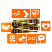 Набір хни з трафаретами для біо-тату №8 henna-set-08, 9 трафаретів. Зображення №4