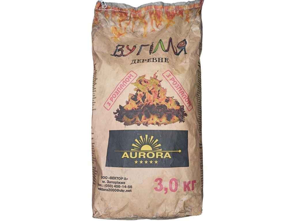 Деревне Вугілля з розпалом 3кг ТМ AURORA Деревне Вугілля з розпалом 3кг ТМ AURORA