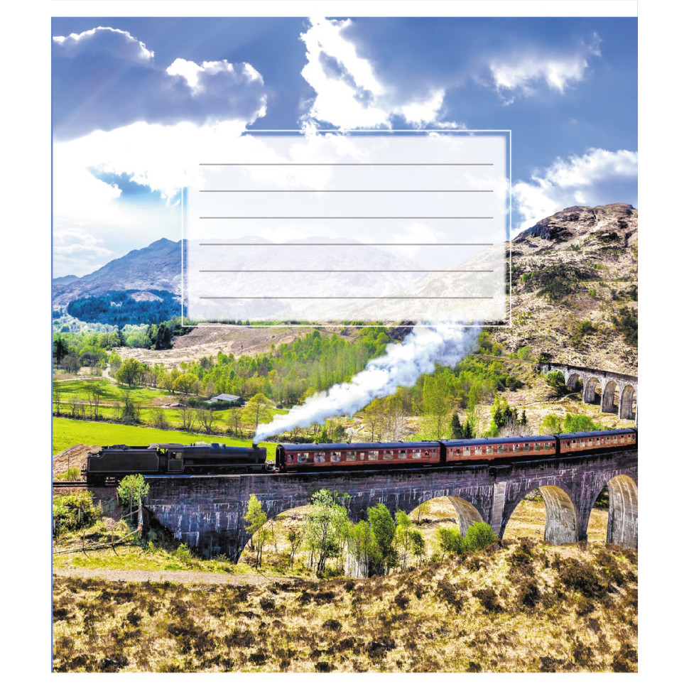 Тетрадь ученическая "Поезд" 018-540246L-4 в линию, 18 листов Тетрадь ученическая "Поезд" 018-540246L-4 в линию, 18 листов