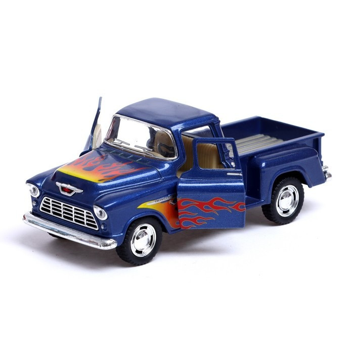 Машинка металева інерційна Пікап Chevy Stepside (1955) Kinsmart KT5330FW 1:32 Синій Машинка металева інерційна Пікап Chevy Stepside (1955) Kinsmart KT5330FW 1:32 Синій