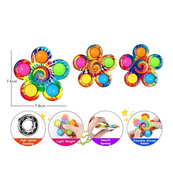 Детская игрушка-антистресс "Спиннер" 2021-100A 3 вида, пузыри поп-ит, 7,8х7,6 см. Изображение №2