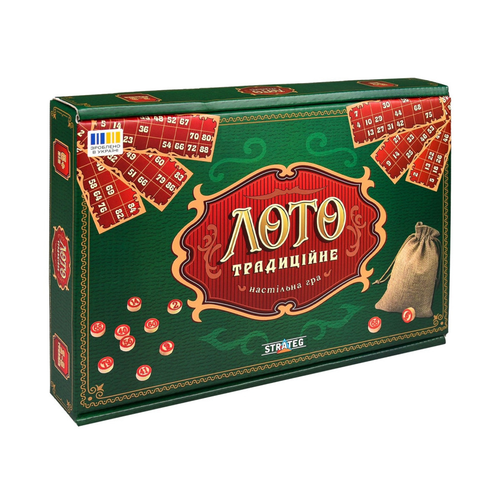 Настільна гра "Традиційне Лото" 30488 бочки 90 штук Настільна гра "Традиційне Лото" 30488 бочки 90 штук