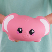 Коллекционная игрушка-антистресс "Слон Баблз" Smooshzees 08232 серии "Snugzees". Изображение №5