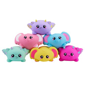 Коллекционная игрушка-антистресс "Слон Луна" Smooshzees 08233 серии "Snugzees". Изображение №4