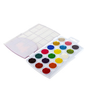 Детская акварель "Творчество" 400112, 18 цветов, медовая, без кисти. Изображение №2