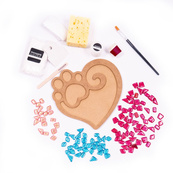 Набір для творчості скляна мозаїка "Лапа з серцем" MA2032, 2 рівень. Зображення №3