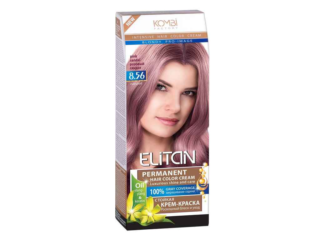 Крем-фарба для волосся №8.56 Рожевий сандал ТМ Elitan Intensive Крем-фарба для волосся №8.56 Рожевий сандал ТМ Elitan Intensive