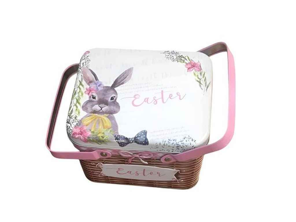 Кошик великодній Easter Bunny 15х12,5х10,5см R40527-R ТМ STENSON Кошик великодній Easter Bunny 15х12,5х10,5см R40527-R ТМ STENSON