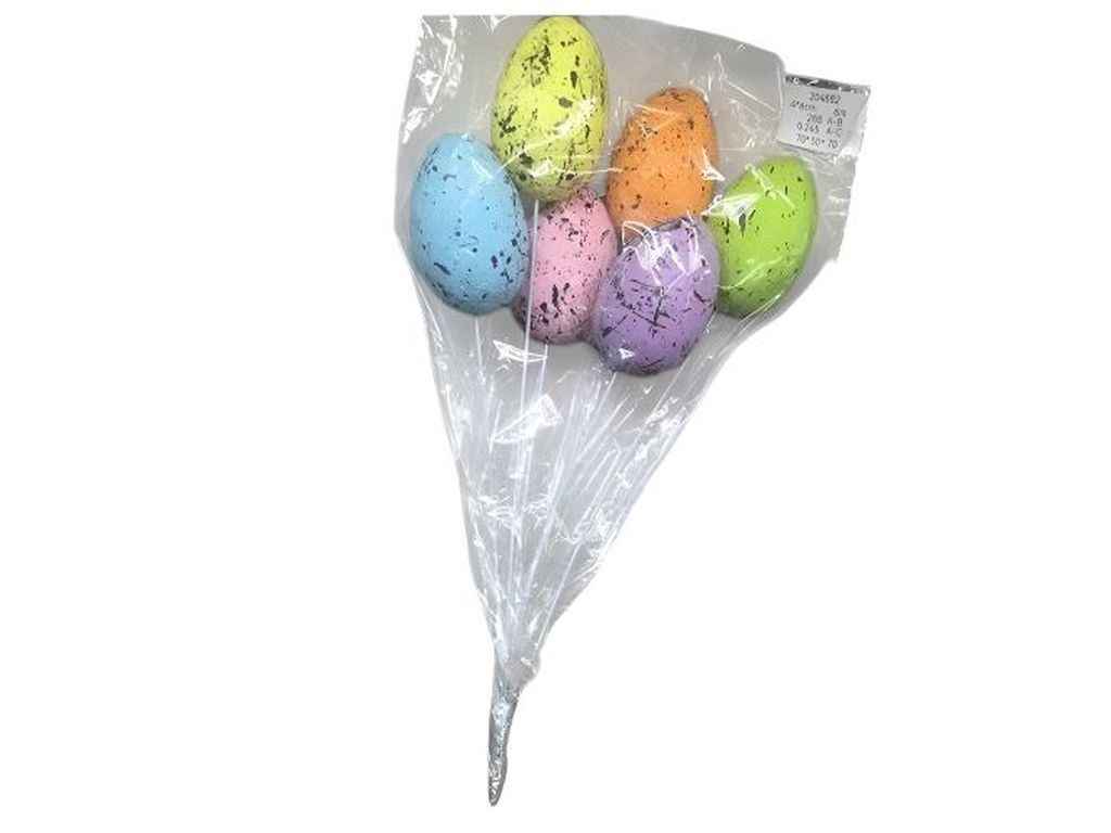 Декор великодній Easter eggs 20х4см (6шт/уп) R40487 ТМSTENSON Декор великодній Easter eggs 20х4см (6шт/уп) R40487 ТМSTENSON