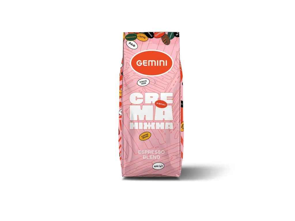 Кава в зернах 1кг Crema Ніжна ТМGEMINI Кава в зернах 1кг Crema Ніжна ТМGEMINI