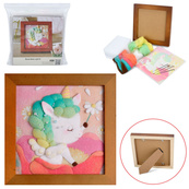 Набір для творчості "Казковий єдиноріг" YG0251N валяння картини, 18х18 см. Зображення №3