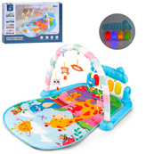 Детский развивающий коврик 972, 72х47 см, дуга, подвески 5 штук, погремушка. Изображение №2