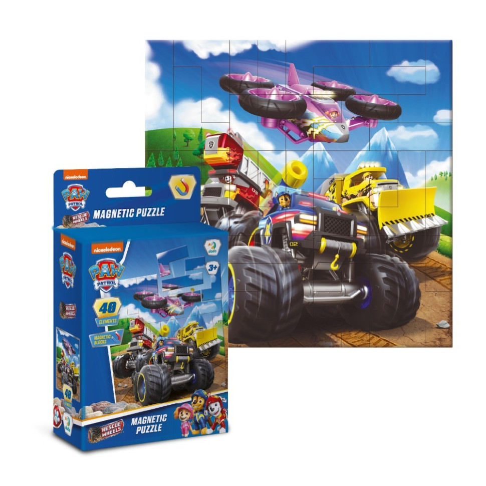 Дитячий магнітний пазл "Колеса" 200650, 40 елементів Дитячий магнітний пазл "Колеса" 200650, 40 елементів