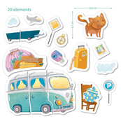 Детская магнитная игра "Котик-путешественник" 200234. Изображение №5