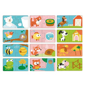 Детский пазл "ДУО-Зверушки и их дома" 300690, 24 элемента. Изображение №3